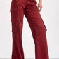 Elan - Women's Mid-rise Wide-leg Cargo Pants
