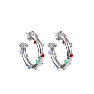 Daniela Salcedo - Women's Trufa Rainbow Hoop Earrings