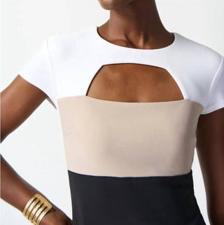 Joseph Ribkoff - Vestido tubinho com blocos de cores