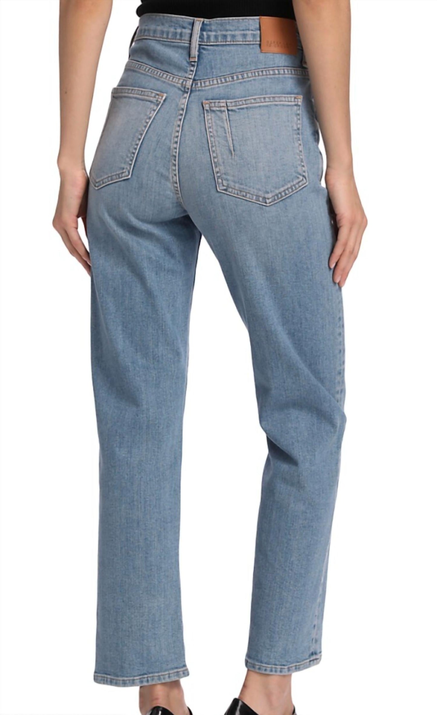 Derek Lam 10 Crosby - SOFIA MID RISE RELAXED STRAIGHT JEANS