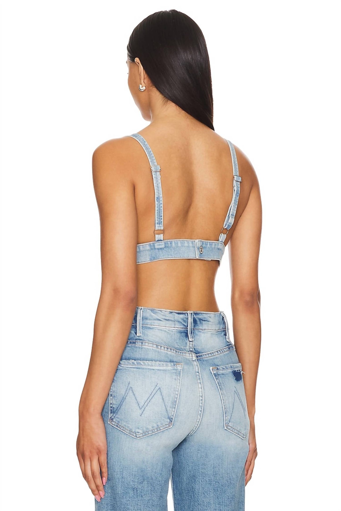 Mother - Pre-loved Tit For Tat Wash Denim Bralette