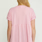 Entro - Waffle Knit Babydoll Top