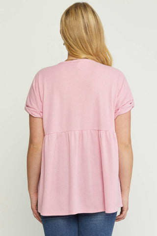 Entro - Top Babydoll Tricotado Waffle