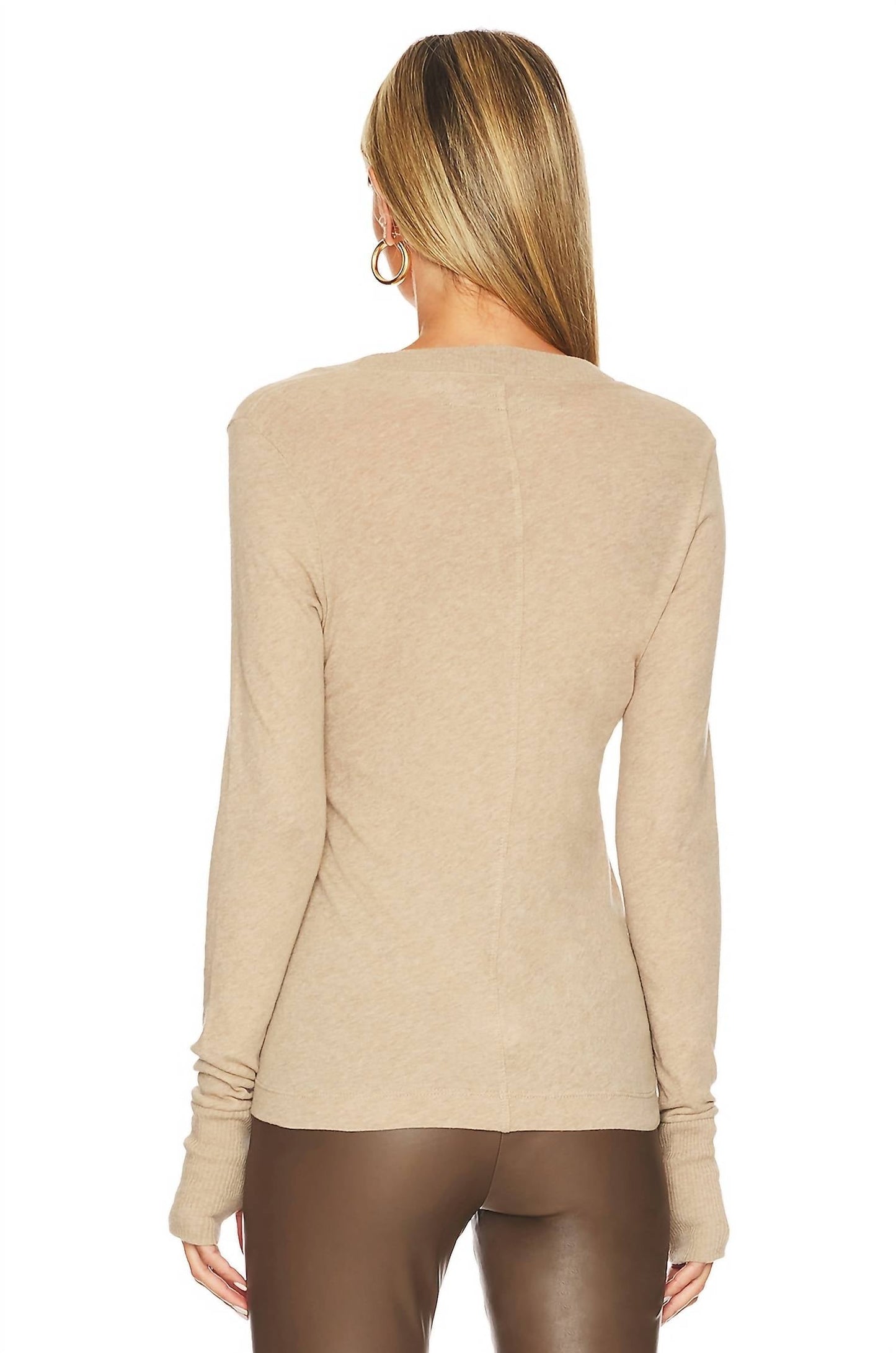 Enza Costa - Cashmere Easy Cuffed U Top