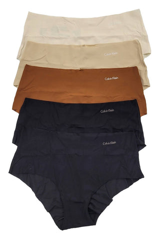 Calvin Klein - Pacote com 5 calcinhas hipster invisíveis femininas