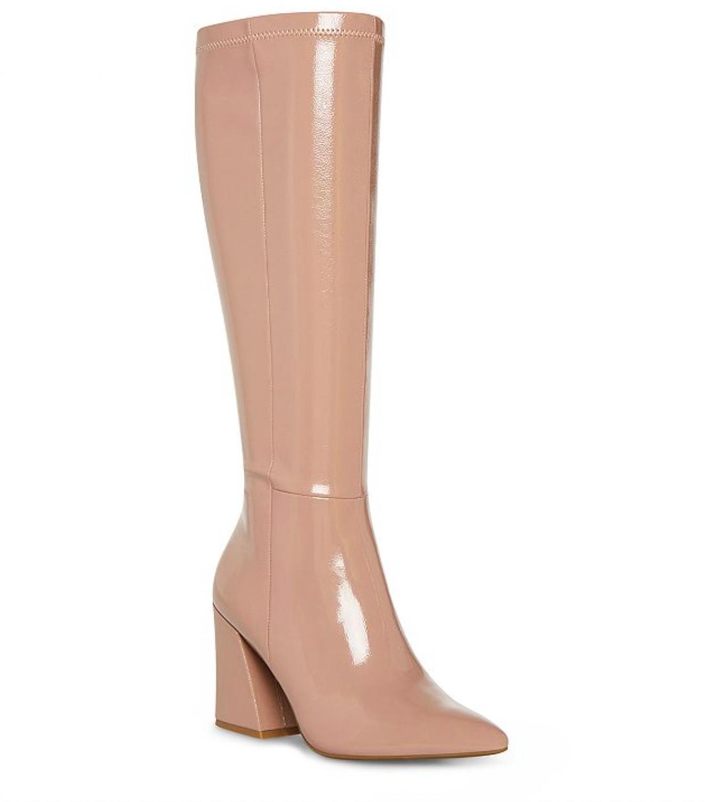 Steve Madden - Women's Pointed Toe Flared Heel Knee High Boots