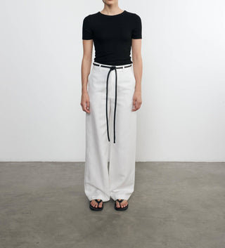 Enza Costa - SILK KNIT ESSENTIAL SHORT SLEEVE TEE