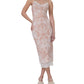 Afrm - Nissa Nude Mesh Baroque Wallpaper Print Mesh Slip Dress