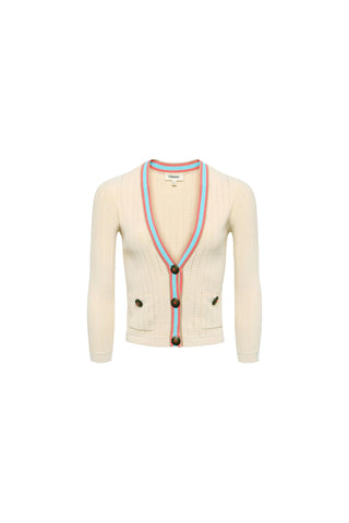 L'Agence - Cardigan de malha Irvin Pointelle
