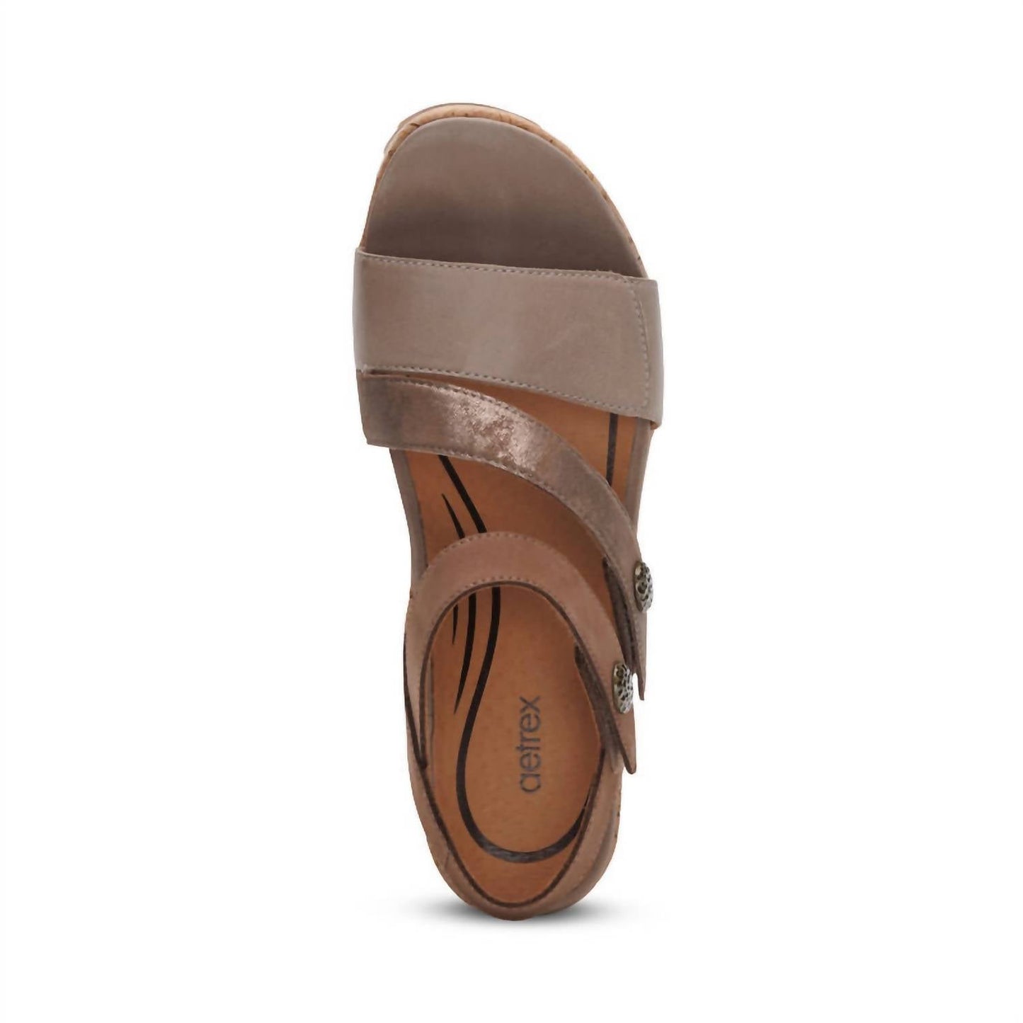 Aetrex - Women's Madelyn Quarter Strap Wedge