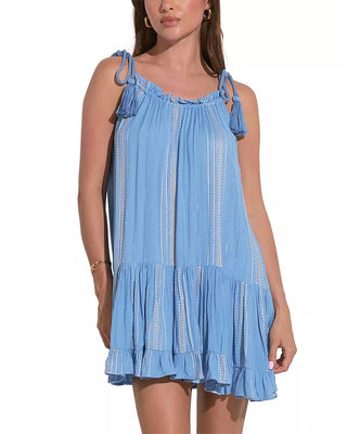 Elan - Vestido de saída de banho mini com alças amarradas