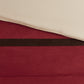 7 PC Pieced Faux Suede Comforter Set Red Cal King