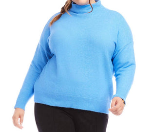 Karen Kane - Suéter Plus Size com Gola Simulada