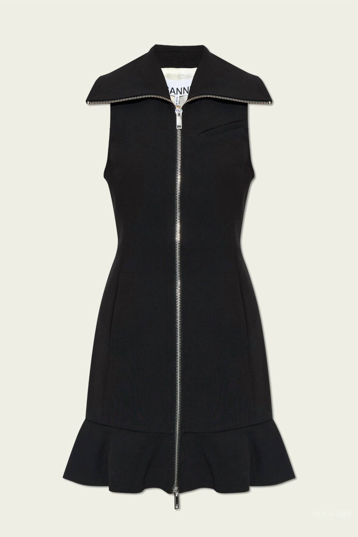 Ganni - Bonded Crepe Mini Dress