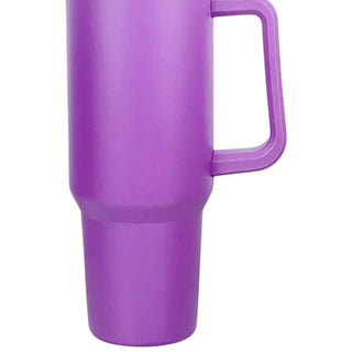 Trendsi - Copo de Aço Inox com Alça e Canudo