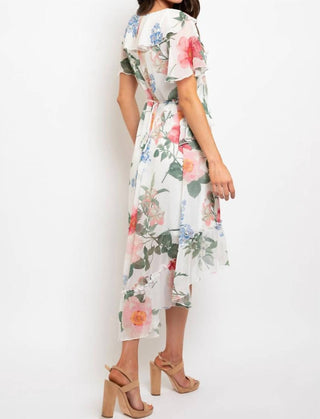 Collective Rack - Vestido midi com babados florais