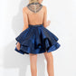 Rachel Allan - Taffeta Lace Cocktail Dress