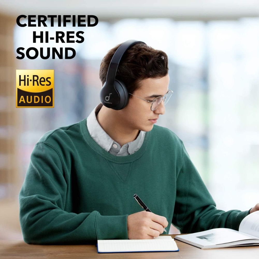 Fones de ouvido Bluetooth over-ear Soundcore by Anker-Life 2 Neo | 60 horas de reprodução | Driver de 40 mm | Graves mais potentes | Preto