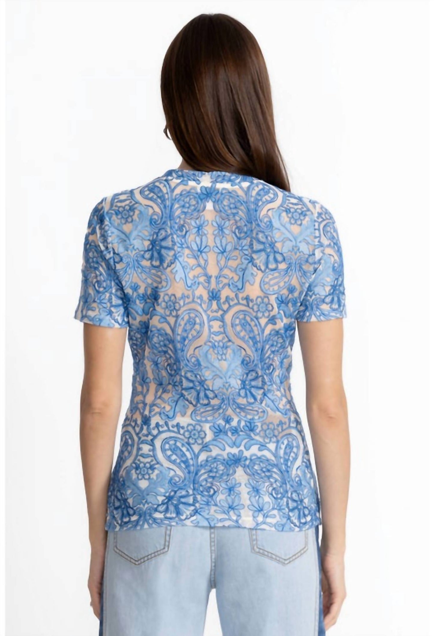Johnny Was - ELEANOR SHORT SLEEVE MESH TEE