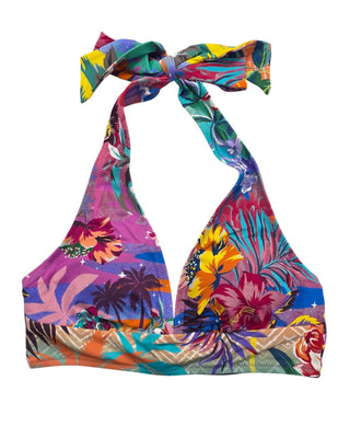 Johnny Was - Top de biquíni feminino estilo halter