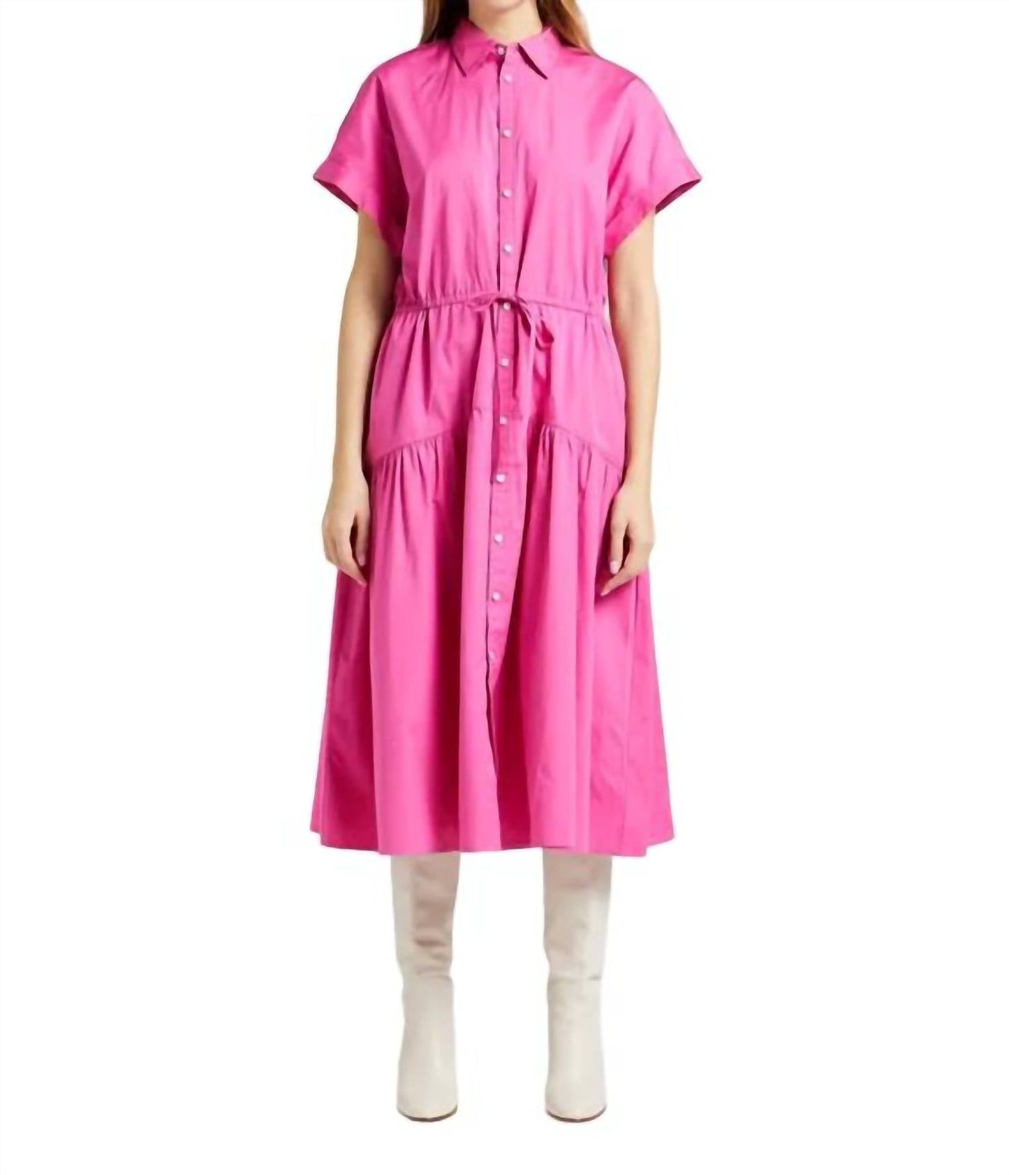 Polo Ralph Lauren - Drawstring Cotton Shirt Dress
