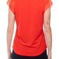 Adrianna Papell - V-neck Organza Flutter Sleeve Solid Moss Crepe Top
