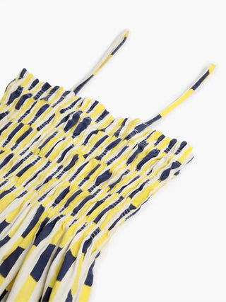 Bobo Choses - Vestido Bustier Franzido Brush Strokes