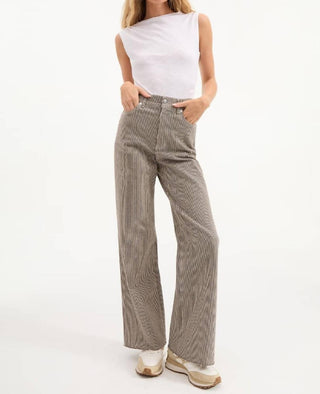 Veronica Beard - Calça jeans Taylor cintura alta perna larga