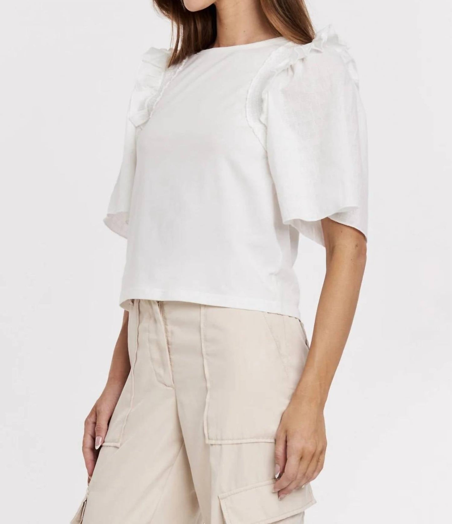 Another Love - Janita White Top W/ Smocking