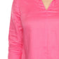 Joseph Ribkoff - Collared V-neck Quarter Sleeve Linen Top