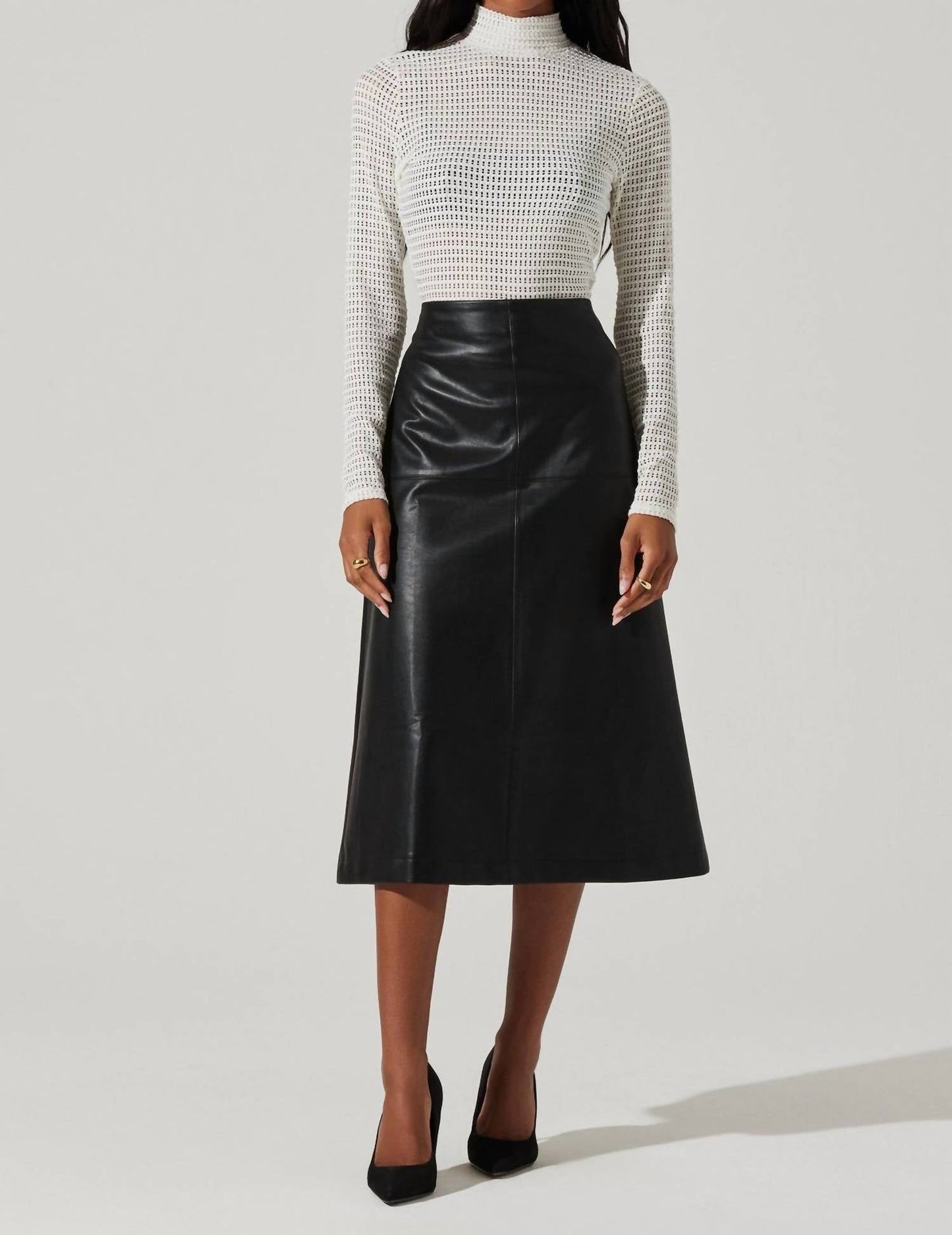 Astr - Lida Open Knit Top