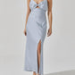 Astr - Satin Bow Midi Dress