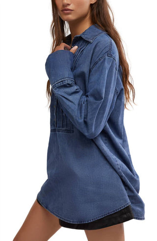 Free People - Blusa jeans para depois do expediente