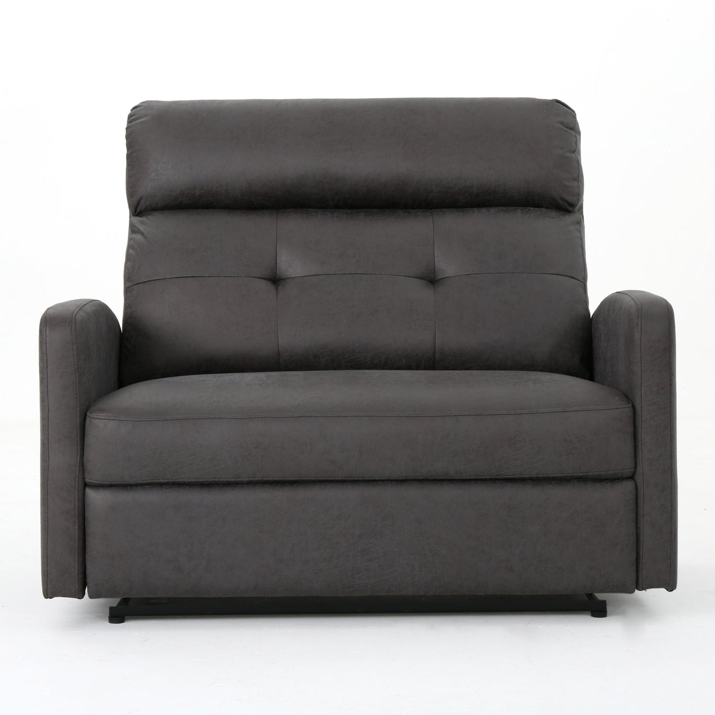 Alma Contemporary Upholstered Loveseat Recliner - Slate