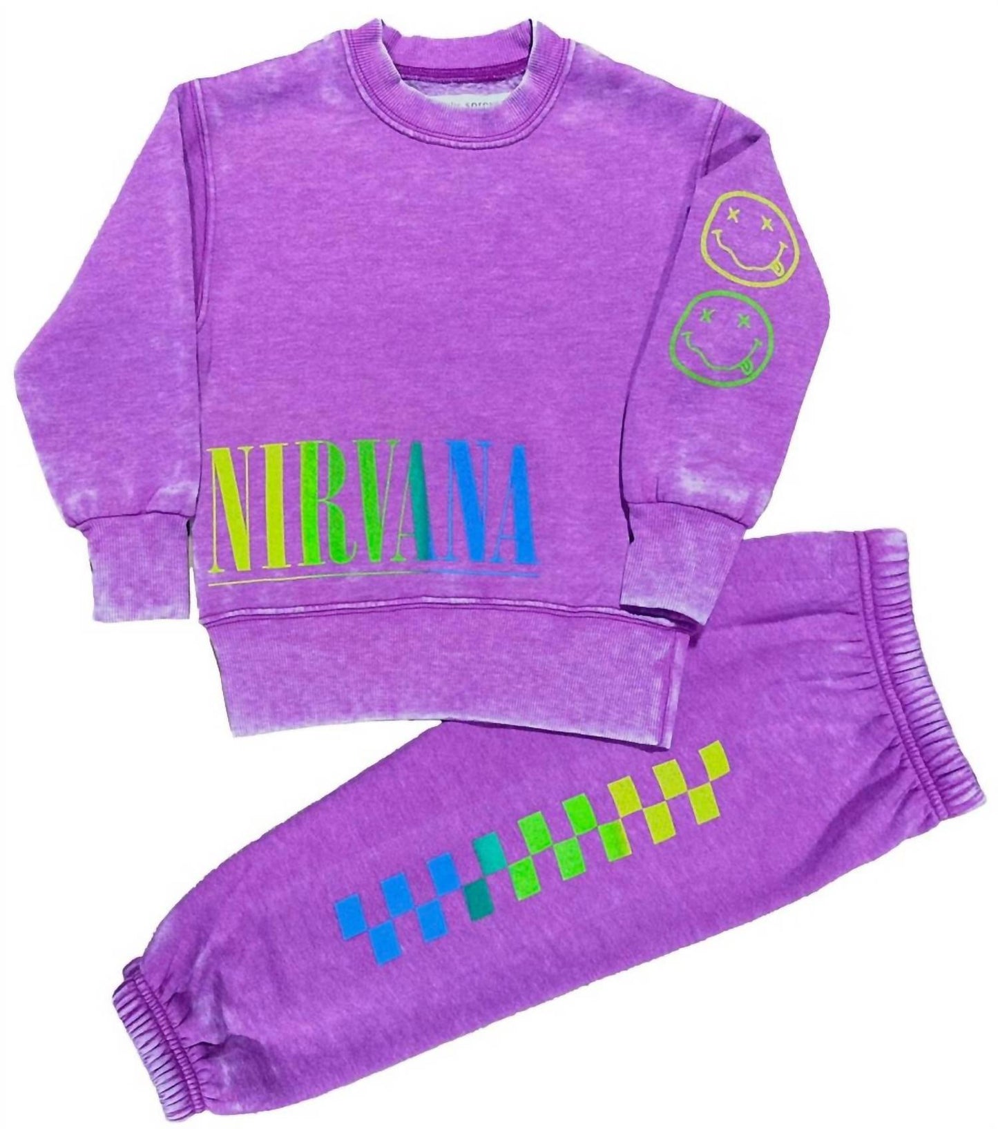 Rowdy Sprout - Kid's Rainbow Check Sweatpants