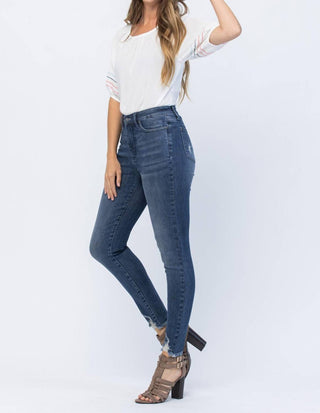 Judy Blue - Calça jeans skinny com controle de barriga de cintura alta