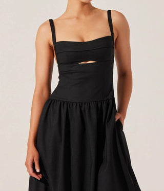 Astr - Vestido midi bolha sem mangas Jevi