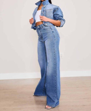 MIU vibrante - Calça jeans Celine II com strass iridescente