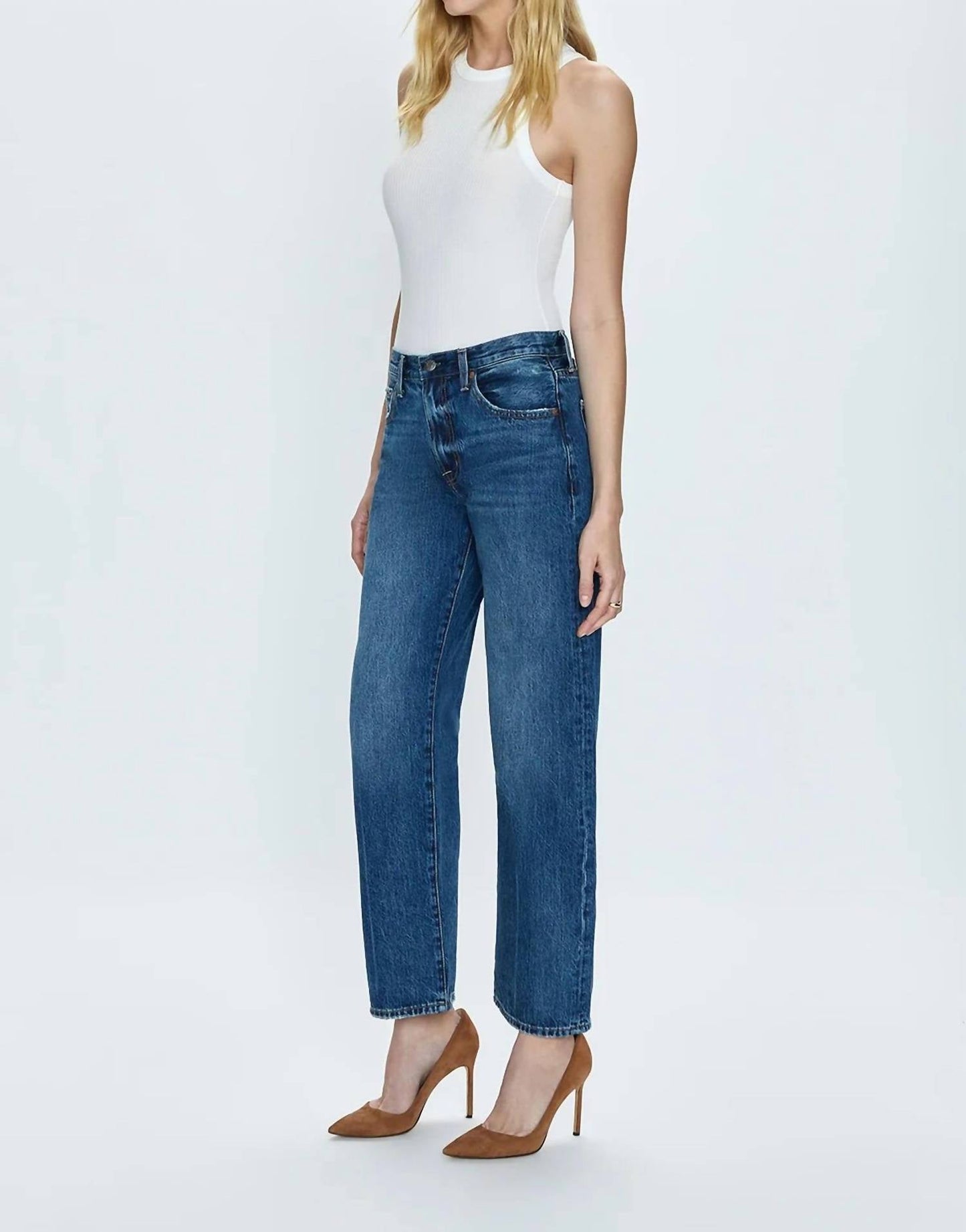 Pistola - Lexi Mid-rise Bowed Leg Jeans