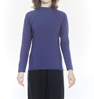 Matthildur - Blusa de manga comprida com costura contrastante Emilia