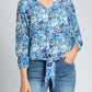 Apny - V-neck Tie Front Top