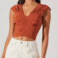 Astr - Samarra Ruched Crop Top