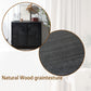 Modern Black Wood Storage Cabinet with Embossed Door