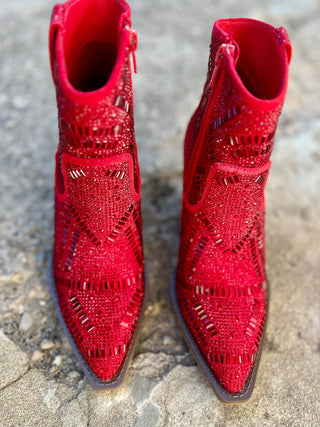 Very G - Botas femininas Maze Of Life com strass