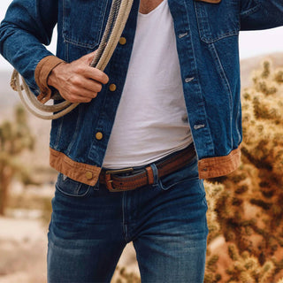 Lejon Leather Goods - Cinto masculino vintage Bison Chippewa Usa