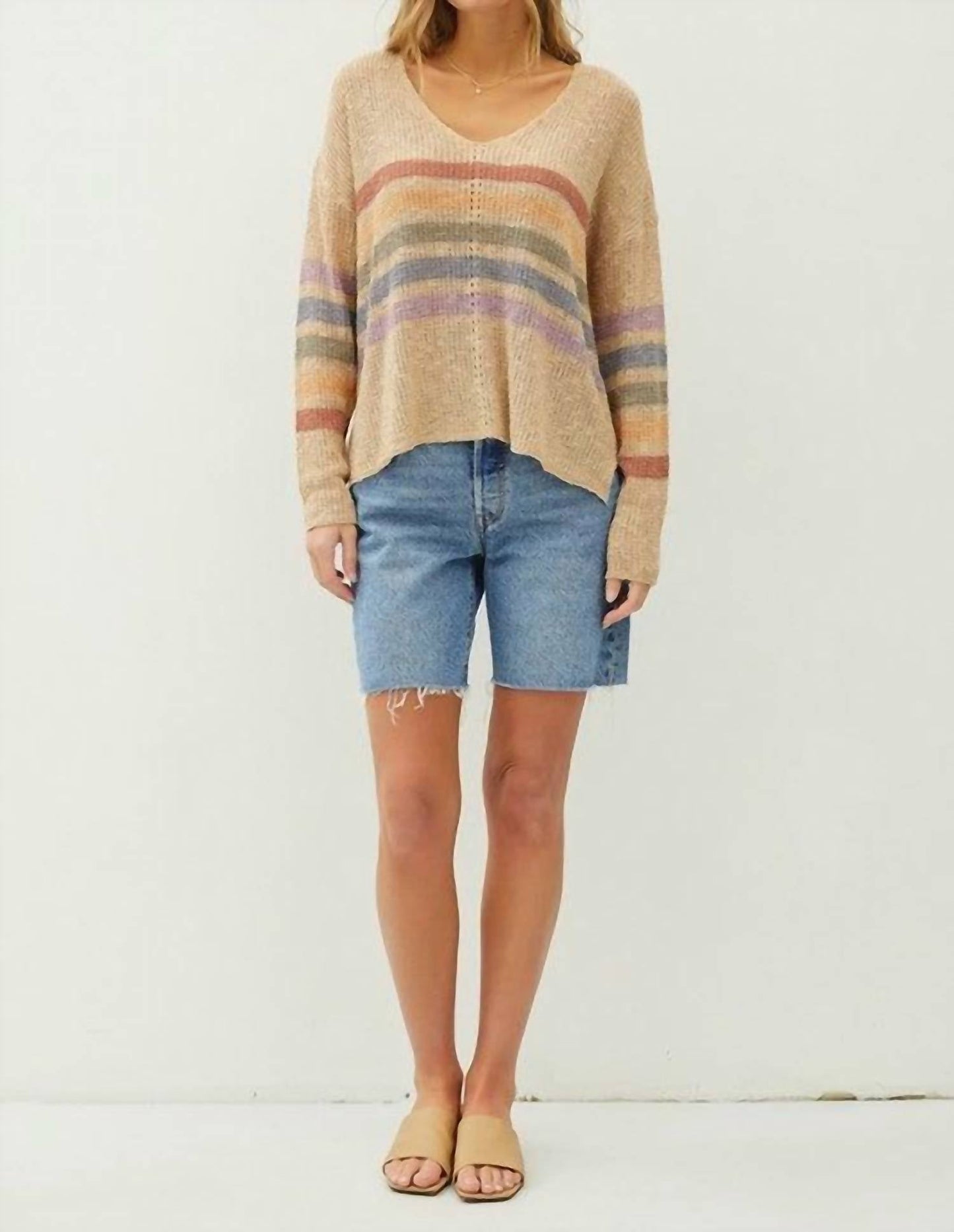 Be Cool - Sunset Stroll Striped Sweater
