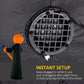 10-Foot Inflatable Pumpkin Ghost with LED Illumination and Hammer Prop