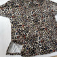 A La Carte - Women's Detachable Cowl Neck Animal Print Top