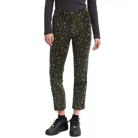Levi s Women s Limited 724 Printed Cropped Straight-Leg Jeans Green Size 30