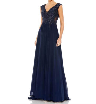 Mac Duggal - Vestido com corpete e manga curta